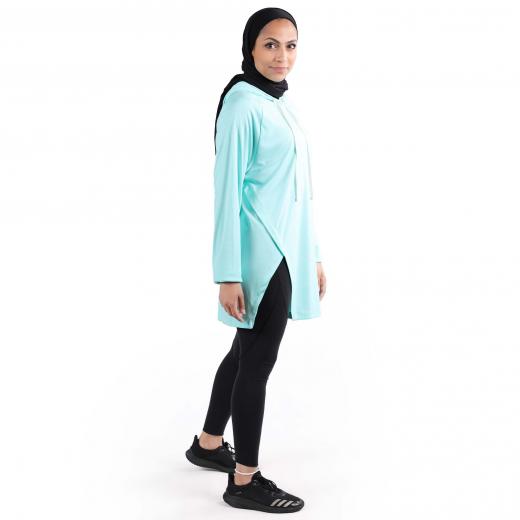 RB Women's Squat Hoodie , Free Size, Light  Aquamarine