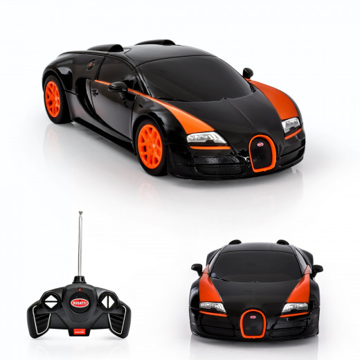 Remote Control Rastar Bugatti Veyron (Black, Orange)