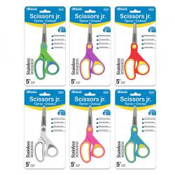 Bazic Soft Grip Stainless Steel Scissors, Assorted Colors