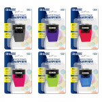 Bazic Dual Blades Sharpener With Diamond Receptacle, Assorted Colors