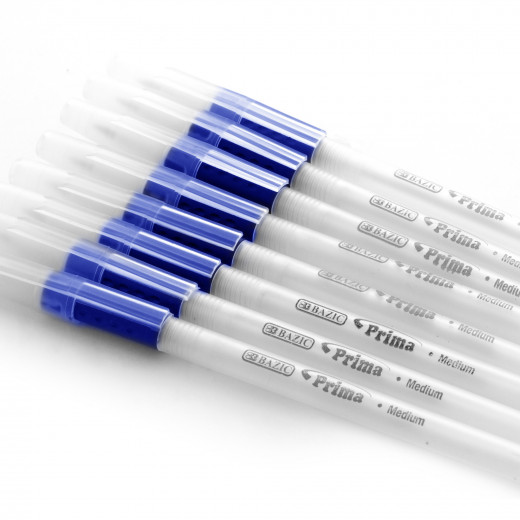 Bazic Prima Blue Stick Pen With Cushion Grip (8/Pack)