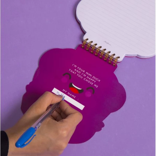 Mofkera Mimi Duck Notebook - Purple