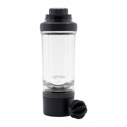 Contigo Shake & Go Fit Protien Shaker With Compartment 650 ml, Black