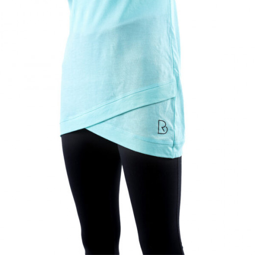 RB Women's Crossover T-Shirt, Small, Light Aquamarine