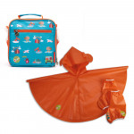 Oops Bag Lunchbox With Raincoat And Overshoes Forest, Blue Color