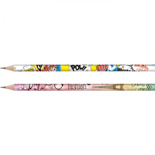 Maped Graphite Pen Without Eraser Tatoo, Assorted