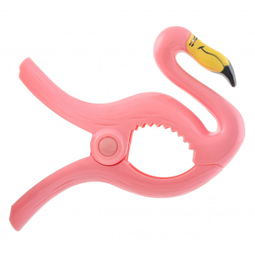 O2COOL Boca Clips Beach Towel Holders - Flamingo