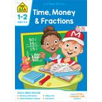 School Zone - Time, Money and Fractions Workbook  ( Grade 1-2 )