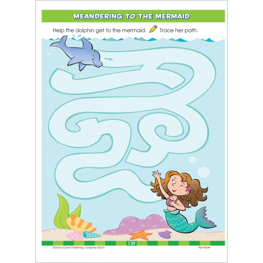 School Zone Book: Big Alphabet Preschool Workbook