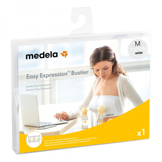 Medela Easy Expression Bustier- Size Medium ( White )