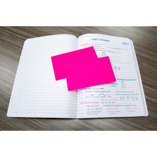 Bazic Basics Index Cards Ruled 75 Pc Fluorescent, Assorted