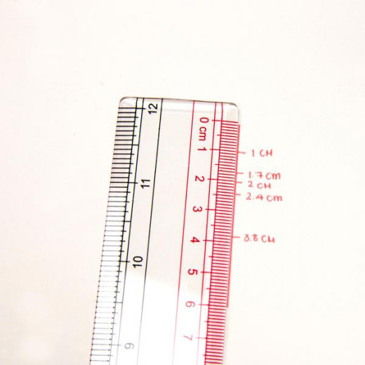 Bazic Transparent Plastic Ruler,30Cm