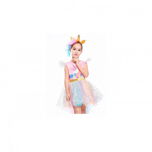 Unicorn Dress with Wings Headband Princess Size Large