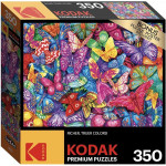 احجية خشبية لحل الألغز, 350 قطعة بتصميم الفراشات الملونة من كوداك