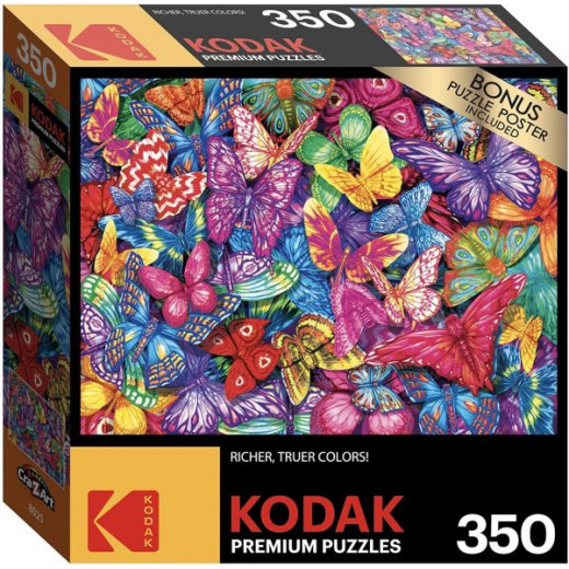 Kodak 350 Pieces Puzzle, Colorful Butterflies Puzzle