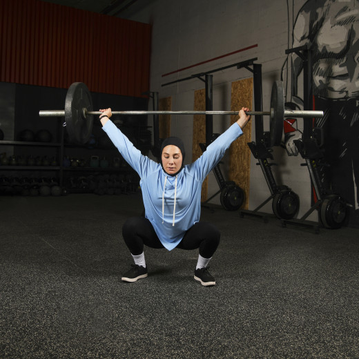 RB Women's Squat Hoodie , Free Size, Sky Blue