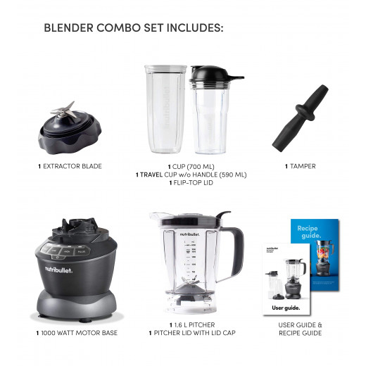 NUTRIBULLET COMBO NBC-0910B 1000W - 9 PCS