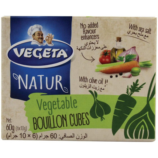 Vegeta Natur Vegetable Bouillon Cubes Seasoning, 60 Gram