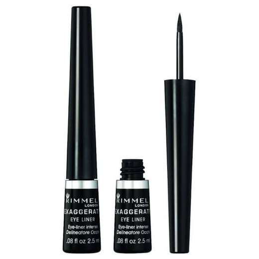 Rimmel Eyes Design Liquid Eyeliner 001,Black, 2.5 ml