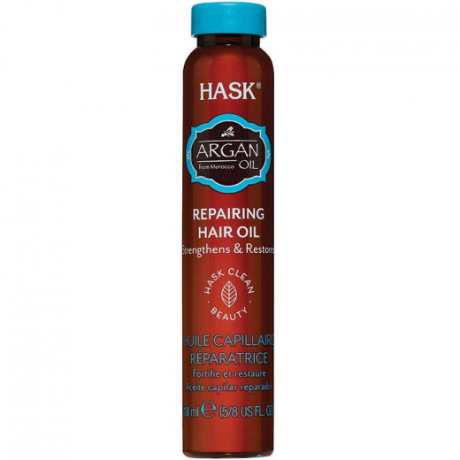 Hask Argan Oil Repairing Shine Hair Oil, 18 ml