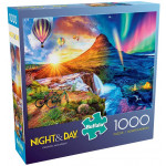 Buffalo Games Night & Day Icelandic Mountain, 1000 Pieces