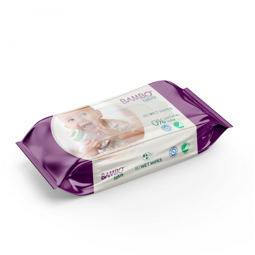 Bambo Nature Diapers Size 5 (12-18 Kg), 44 Diapers, 2 Packs + Wet Wipes, 80 Wipe, 2 Packs
