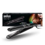 Braun Satin Hair Warm Straightening Iron, Black Color