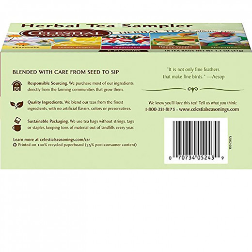 Celestial Herbal Tea Sampler Caffeine Free, 31gram