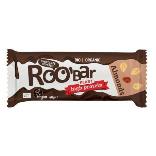 Dragon Superfoods Org GF RooBar Almond Protein Bar, 40g