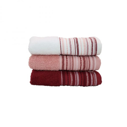 Nova Home Lena, Cotton, Jacquard Towel, Bath Towel, Ivory Color