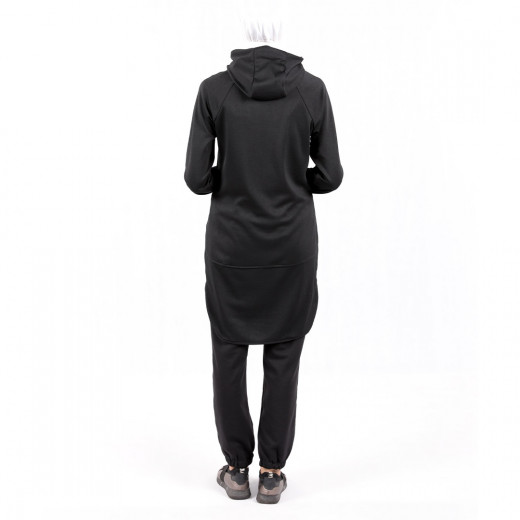 RB Women's Long Running Hoodie, Large Size, Black Color