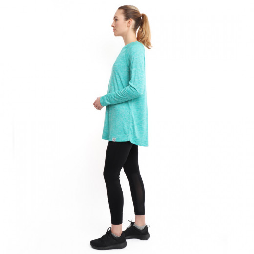 RB Women's Long Sleeve Training Top, Large Size, Earth Green Color