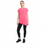 RB Women's Side High-Low T-Shirt, Small Size, Pink Color