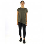 RB Women's Side High-Low T-Shirt, XX Large Size, Dark Green Color