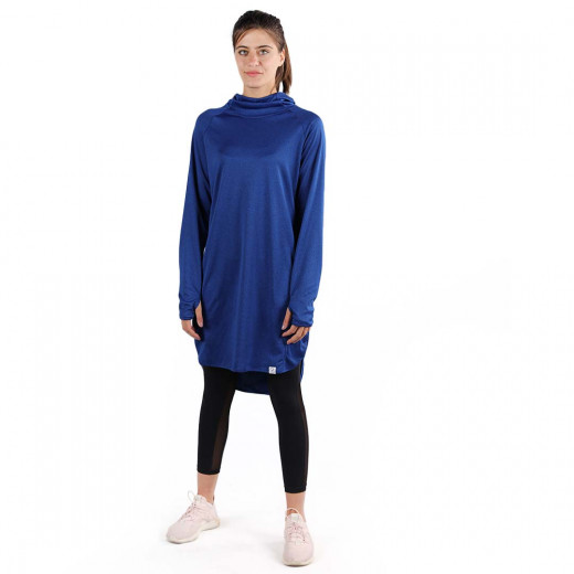 RB Women's Long Running Hoodie, X Large Size, Royal Blue Color