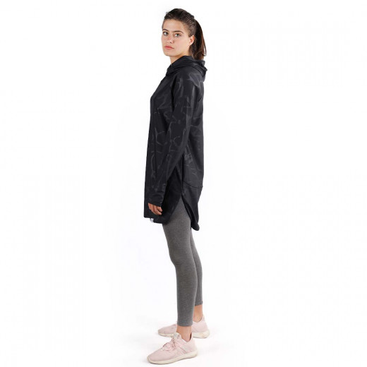 RB Women's Mid-length Running Hoodie, Large, Marable Black