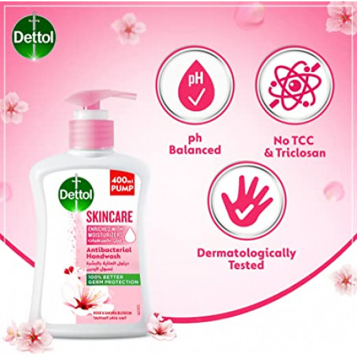 Dettol Hand Wash Skincare Liquid Soap, 400ml