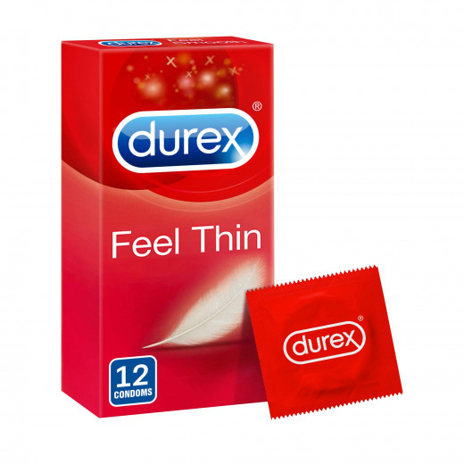 Durex Fetherlite Condoms Thin, 12 Pieces