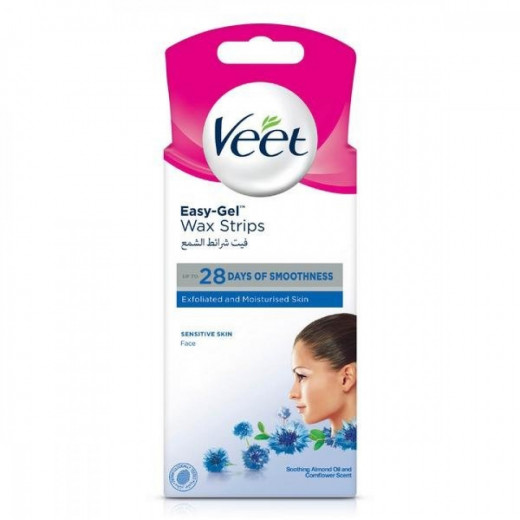 Veet Hair Remover Facial Hair Remover Face Wax Strips 20 Strips