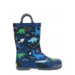 Western Chief Kids Space Dinosaurs Rain Boot, Navy Color, Size 23