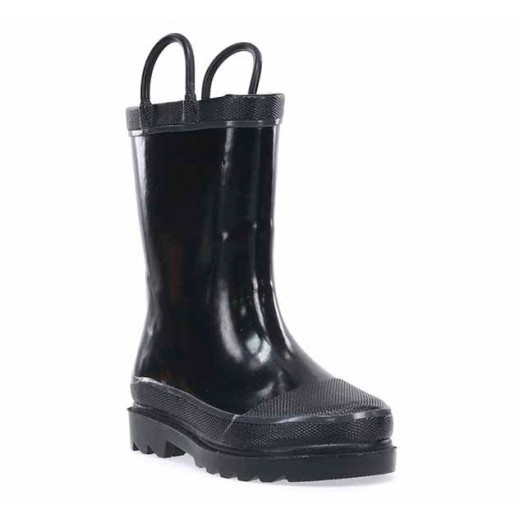حذاء المطر للأطفال، باللون الأسود، مقاس 34 من ويسترن شيف