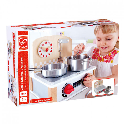 Hape 2-in-1Kitchen&Grill Set