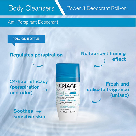 Uriage Power 3 Deodorant Roll-on, 50 Ml