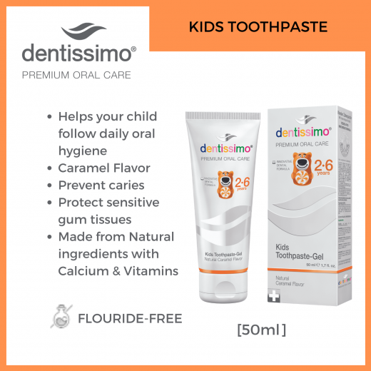 Dentissimo Toothpaste Gel for Kids, 2-6 Years, 50 Ml
