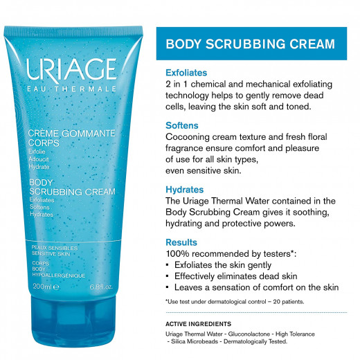 Uriage Gommage Body & Face Scrubbing Cream, 200 Ml