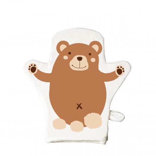 Farlin Baby Wash Mitten, Bear Design