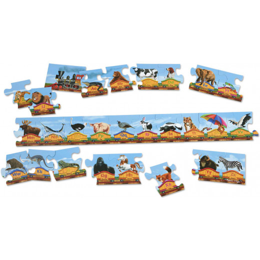 Melissa & Doug Alphabet Train Floor Puzzle, 28 Pieces