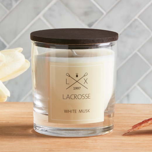 Ambientair Lacrosse Scented Candle, White Musk Scent, 200 Gram