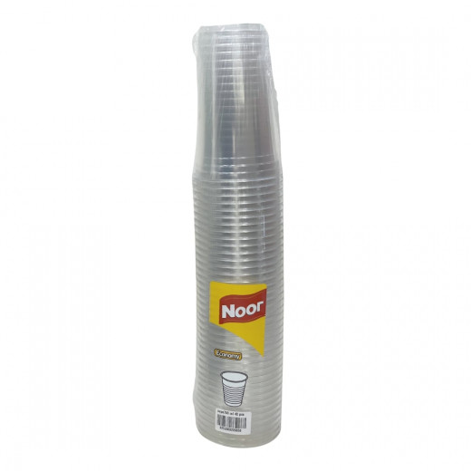 Noor Clear Plastic Cups, 750ml, 40 Cups