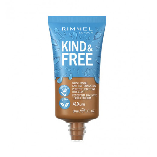 Rimmel London, Kind And Free Moisturising Skin Foundation, 410 Latte, 30 Ml